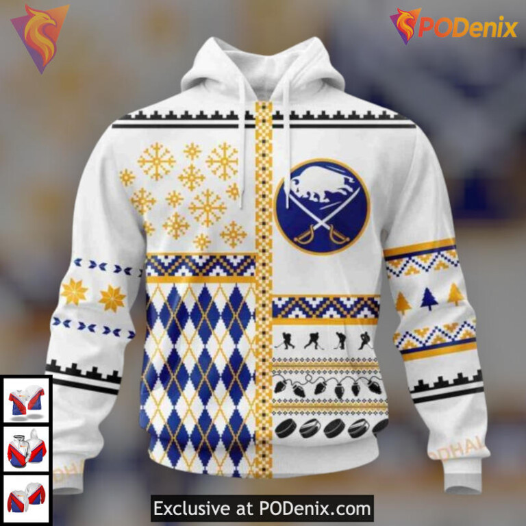 Unisex Christmas Idea NHL Buffalo Sabres Mens Hoodie 3D
