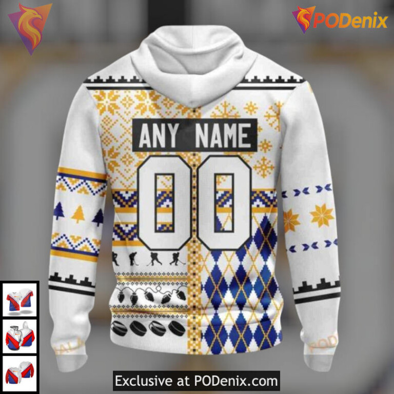 Unisex Christmas Idea NHL Buffalo Sabres Mens Hoodie 3D - 2