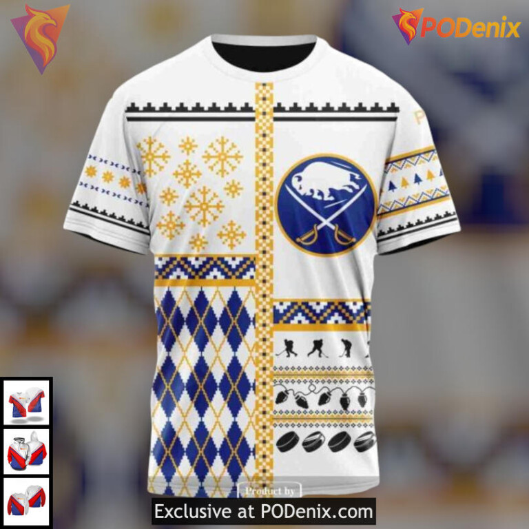 Unisex Christmas Idea NHL Buffalo Sabres Mens Hoodie 3D - 3