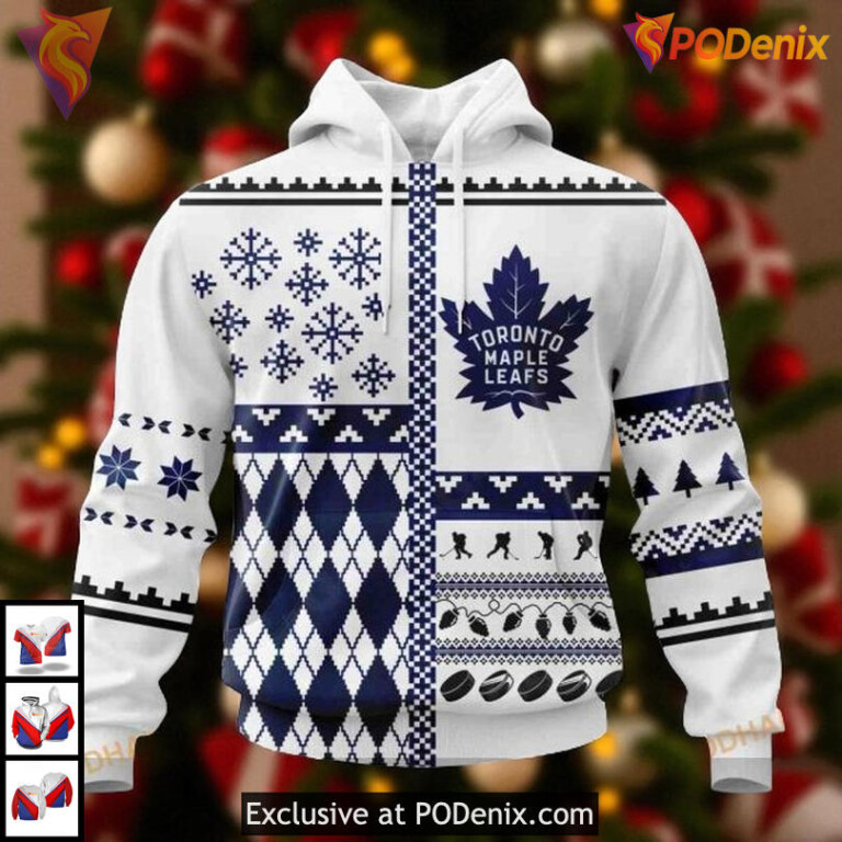 Unisex Christmas Toronto Maple Leafs Mens Hoodie, Custom NHL 3D Holiday Gear