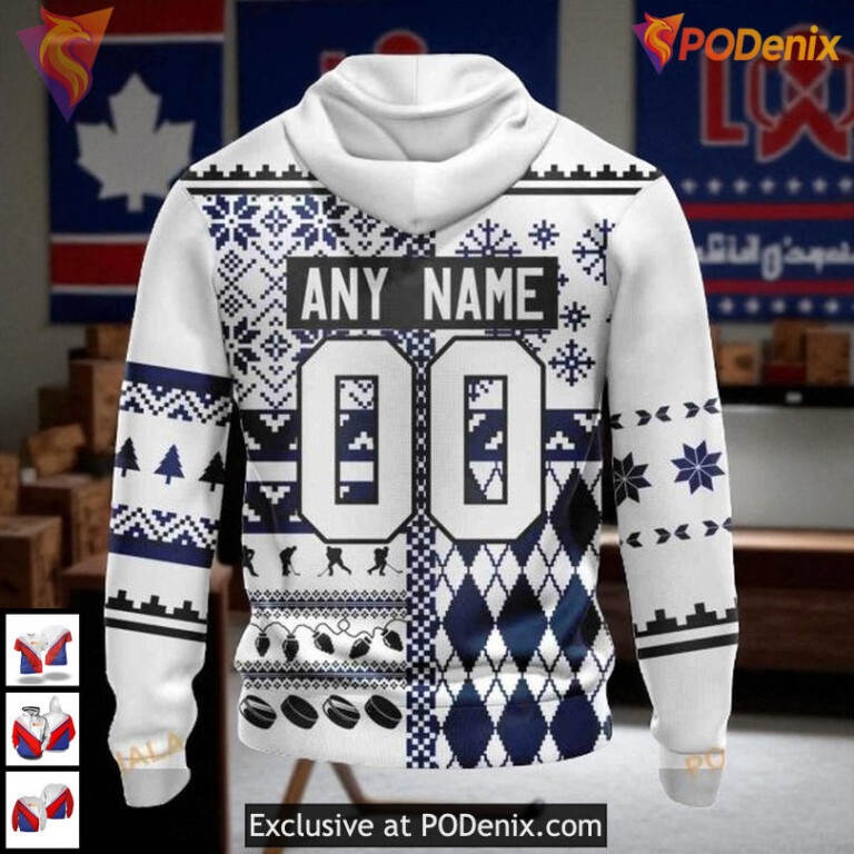 Unisex Christmas Toronto Maple Leafs Mens Hoodie, Custom NHL 3D Holiday Gear - 1