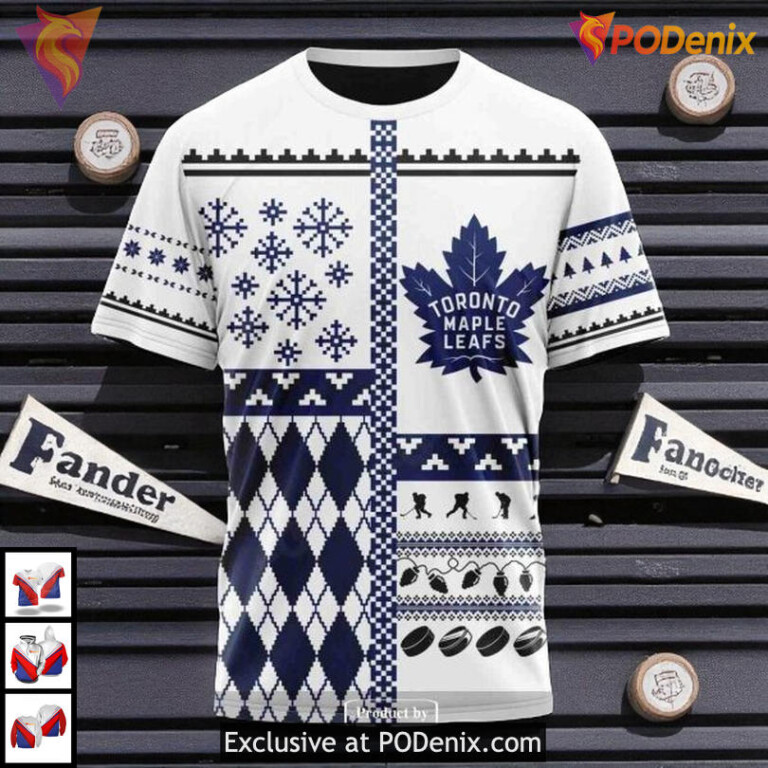 Unisex Christmas Toronto Maple Leafs Mens Hoodie, Custom NHL 3D Holiday Gear - 2