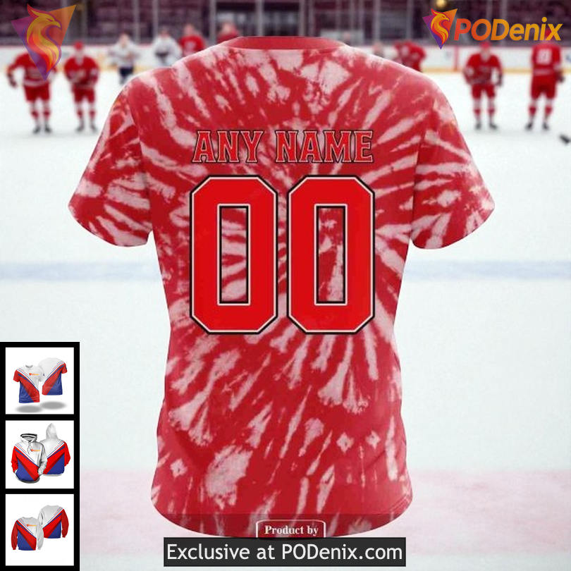 Unisex Detroit Red Wings 3D Hoodie Retro Tie Dye NHL Custom Apparel Unisex Detroit Red Wings 3D Hoodie Retro Tie Dye NHL Custom Apparel