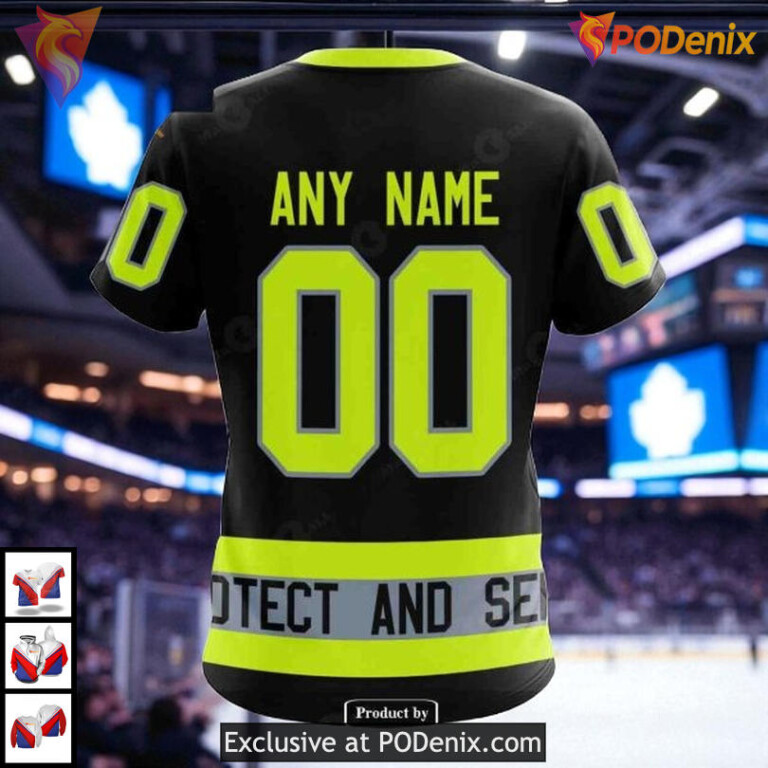 Unisex Firefighter Uniforms Toronto Maple Leafs Womens Hoodie, Custom NHL 3D Shirt - 3