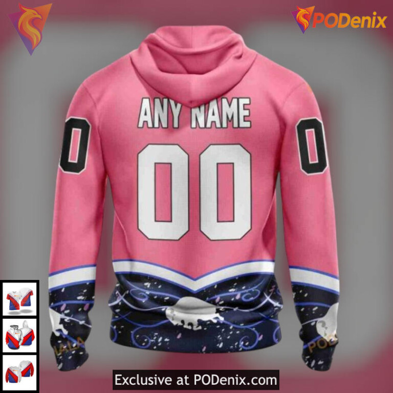 Unisex Hockey Fights Cancer Tribute NHL Buffalo Sabres Youth Hoodie Hoodie 3D - 2