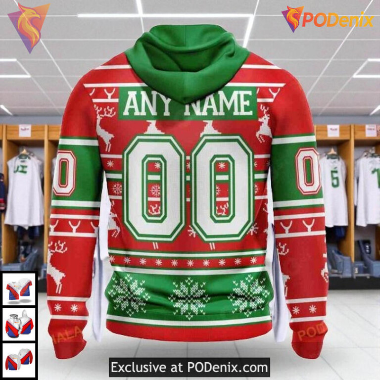Unisex Holiday Sweatshirt NHL Minnesota Wild All Over Print Hoodie - 1