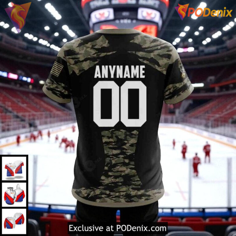 Unisex New York Islanders All Over Print Hoodie, Military Camo Fan Design - 3