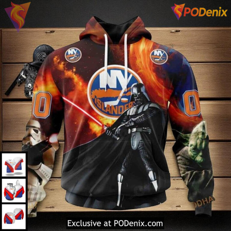 Unisex New York Islanders Hoodie, Custom Star Wars NHL 3D All Over Print