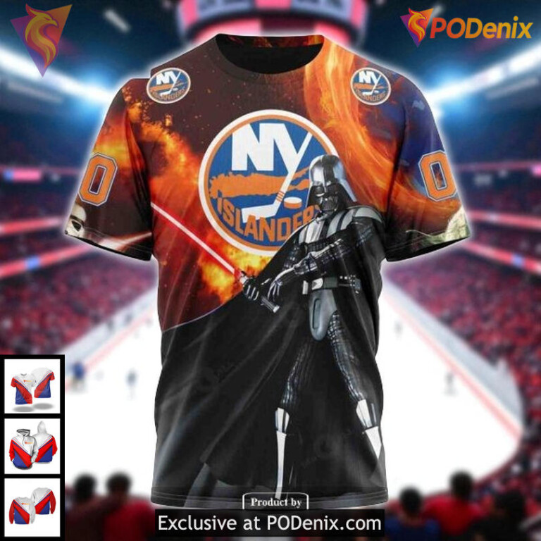 Unisex New York Islanders Hoodie, Custom Star Wars NHL 3D All Over Print - 2
