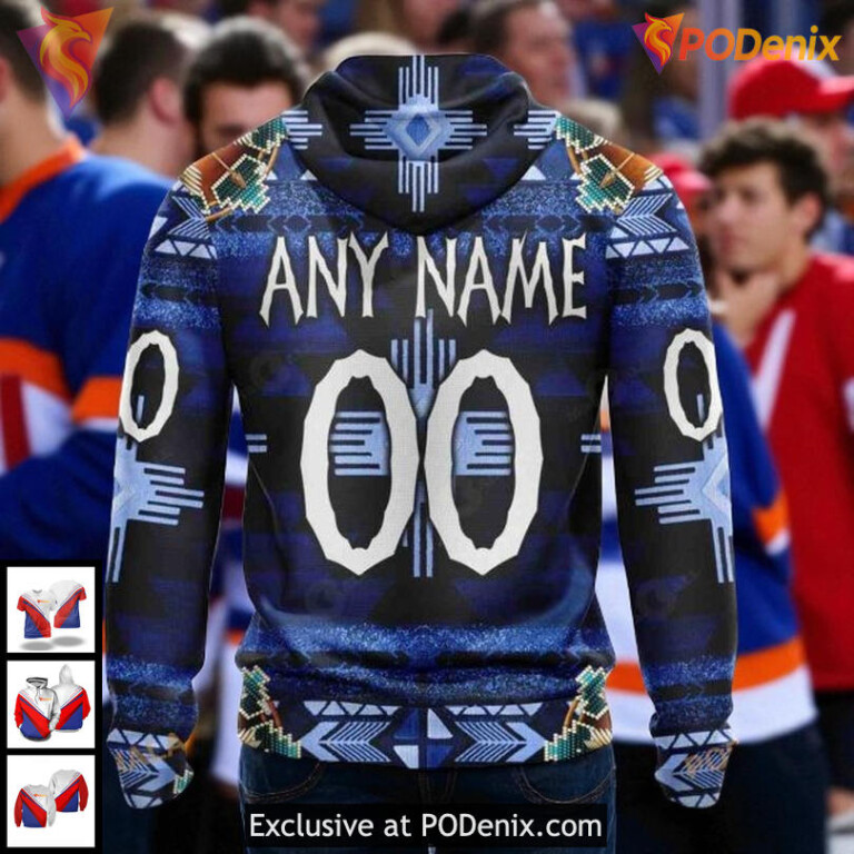 Unisex New York Islanders Hoodie Native Inspired NHL 3D Design All Over Print - 1