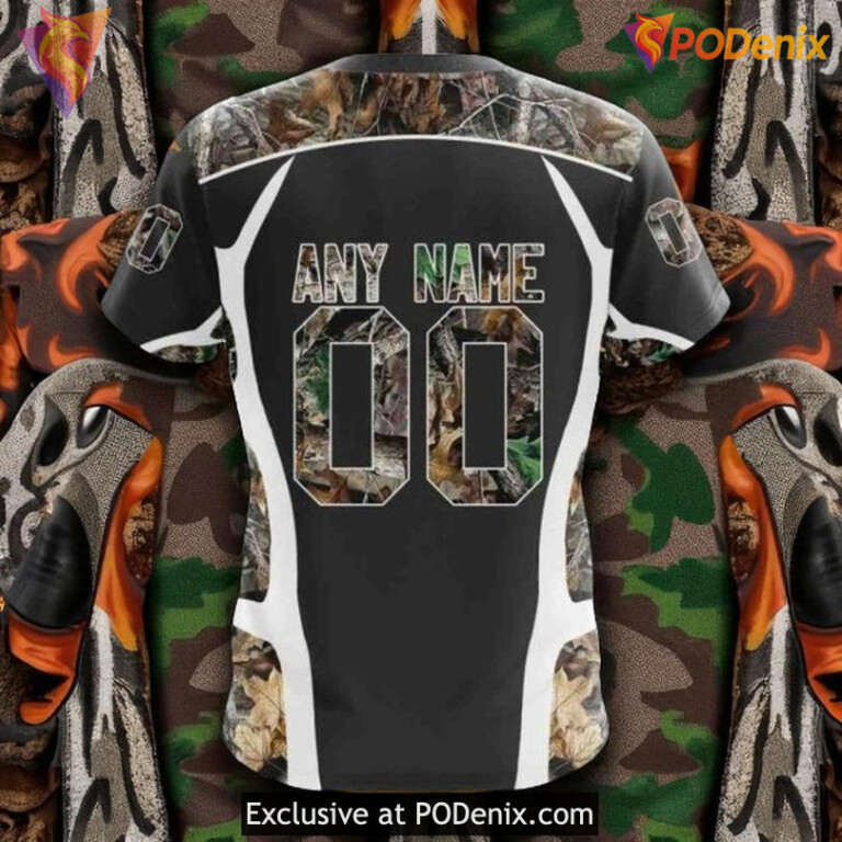 Unisex Philadelphia Flyers All Over Print Hoodie, Hunting Camo Graphic Style - 3