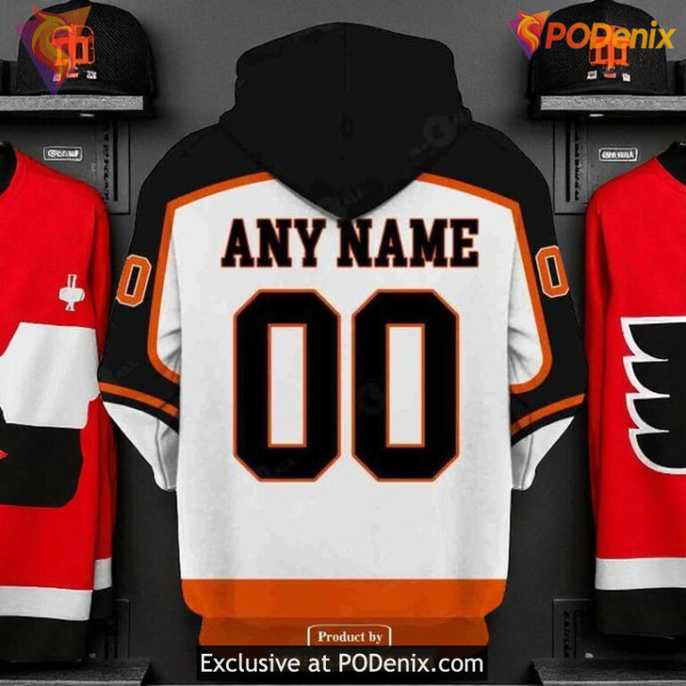 Unisex Philadelphia Flyers All Over Print Hoodie, Reverse Retro Custom Hoodie - 2