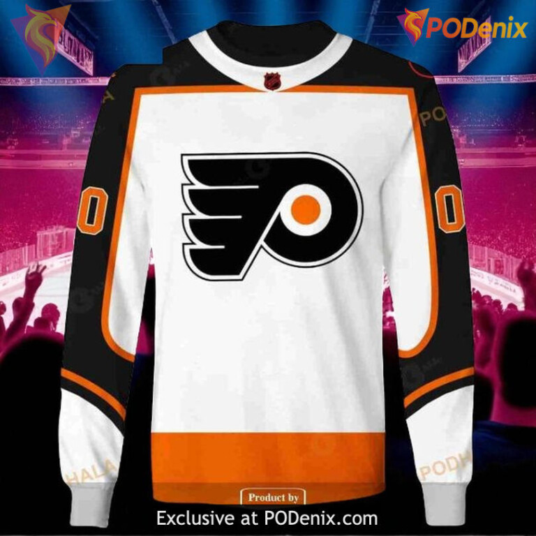 Unisex Philadelphia Flyers All Over Print Hoodie, Reverse Retro Custom Hoodie - 3