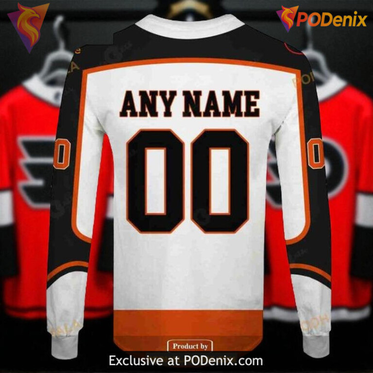 Unisex Philadelphia Flyers All Over Print Hoodie, Reverse Retro Custom Hoodie - 4