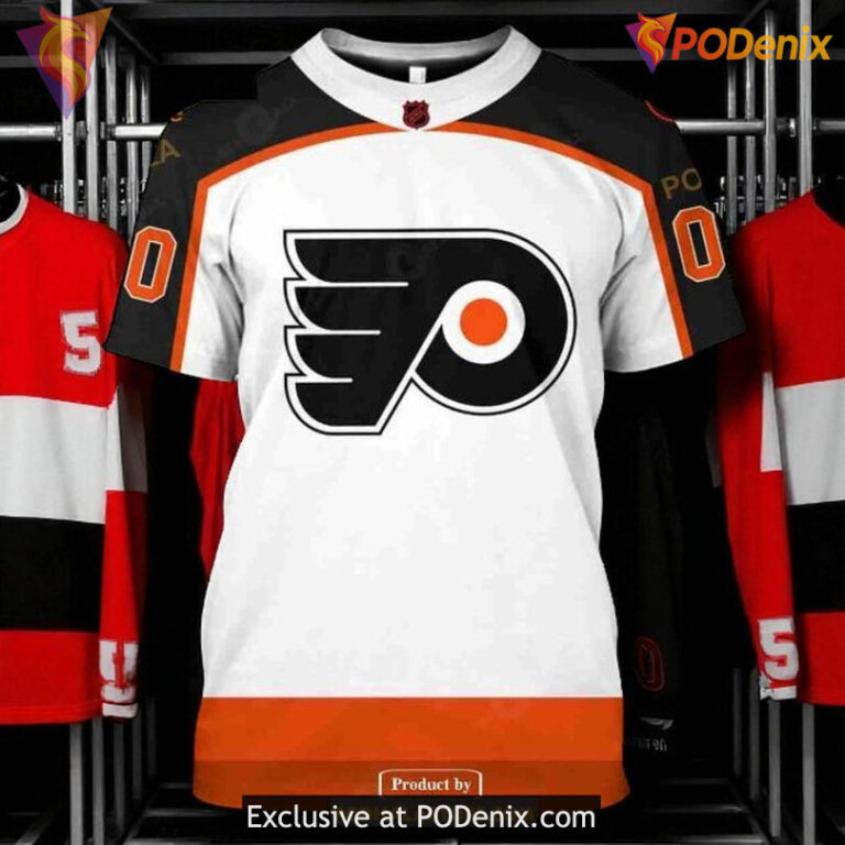 Unisex Philadelphia Flyers All Over Print Hoodie, Reverse Retro Custom Hoodie - 5
