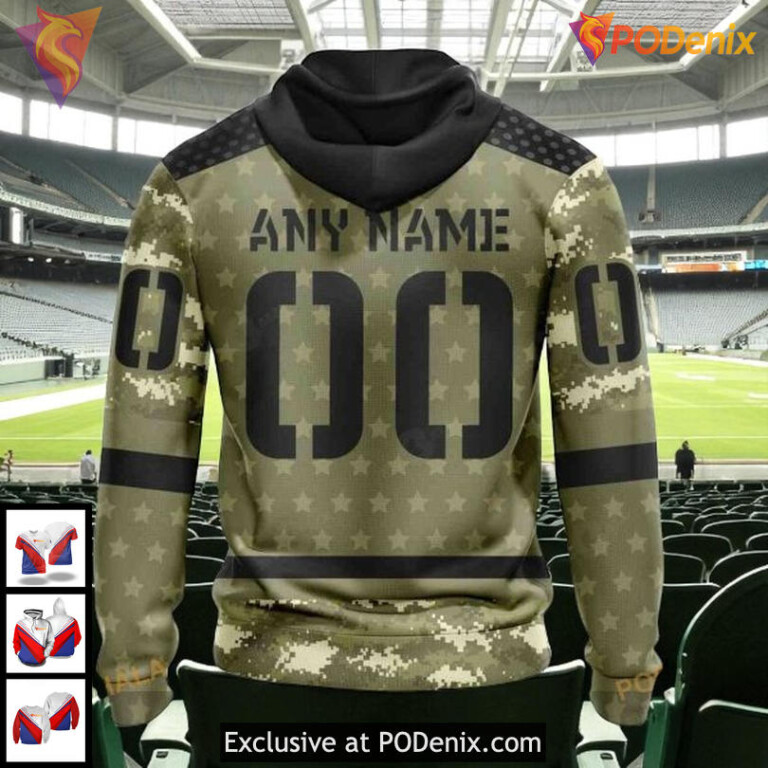 Unisex St Louis Blues Hoodie Camo NHL Military Appreciation 3D Pullover - 1