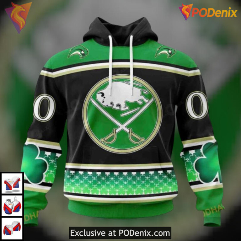 Unisex St Patricks Day Celebration NHL Personalized Buffalo Sabres Hoodie 3D