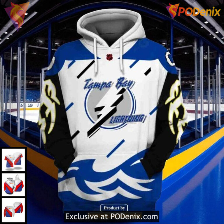 Unisex Tampa Bay Lightning Hoodie Custom Reverse Retro NHL 3D Design - 1