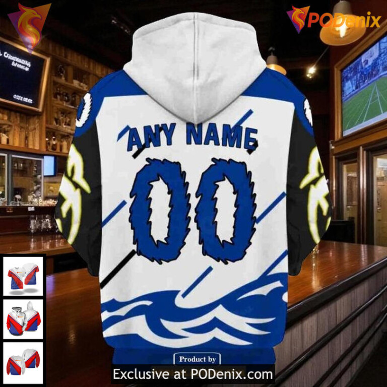 Unisex Tampa Bay Lightning Hoodie Custom Reverse Retro NHL 3D Design - 2