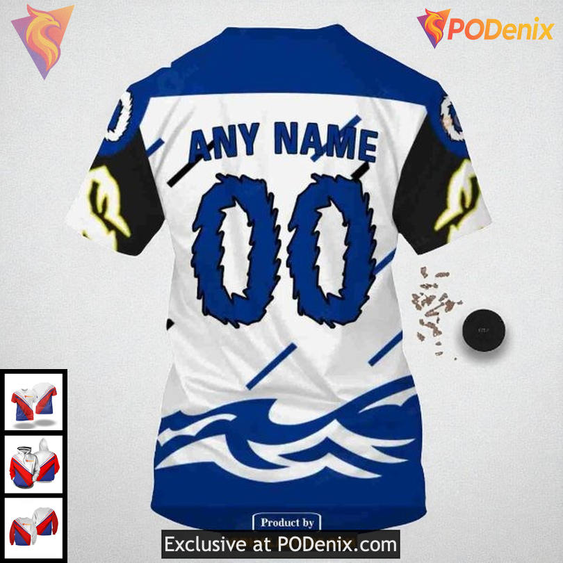 Unisex Tampa Bay Lightning Hoodie Custom Reverse Retro NHL 3D Design Unisex Tampa Bay Lightning Hoodie Custom Reverse Retro NHL 3D Design