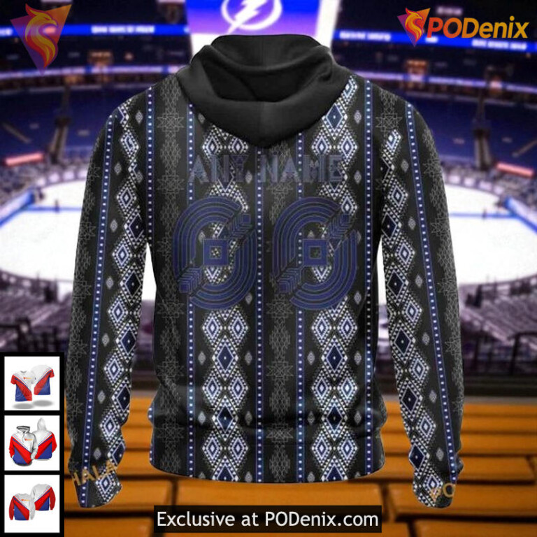 Unisex Tampa Bay Lightning Hoodie Skull Artwork With Native Inspired 3D Style - 1