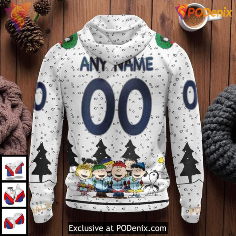 Unisex Vancouver Canucks All Over Print Hoodie, Snoopy Christmas NHL Design - 1