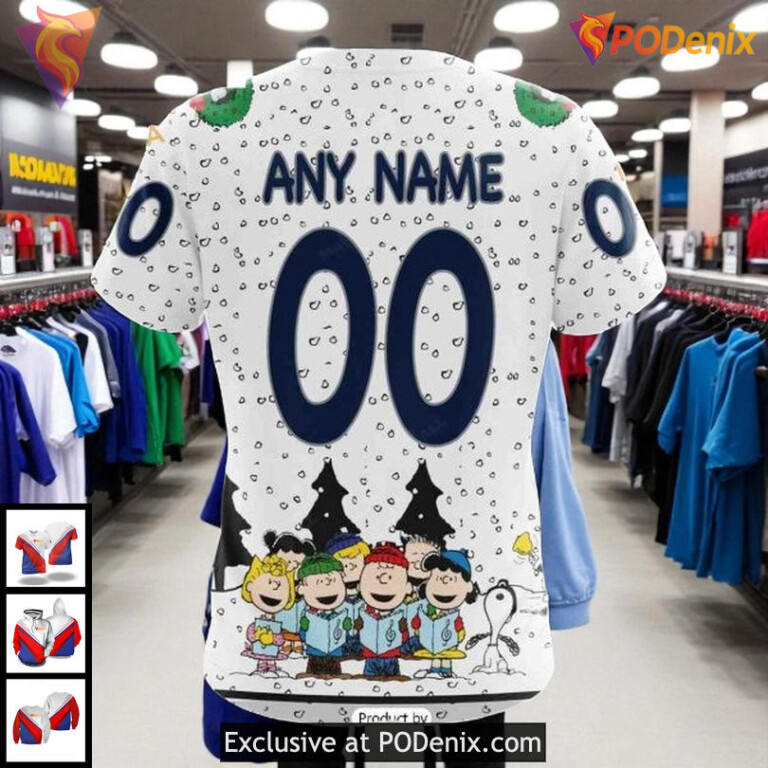 Unisex Vancouver Canucks All Over Print Hoodie, Snoopy Christmas NHL Design - 3