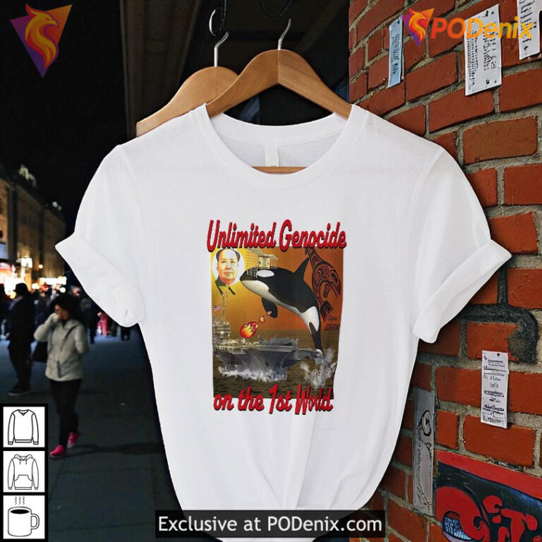 Unlimited Genocide On The 1St World shirt, political satire graphic design - 3