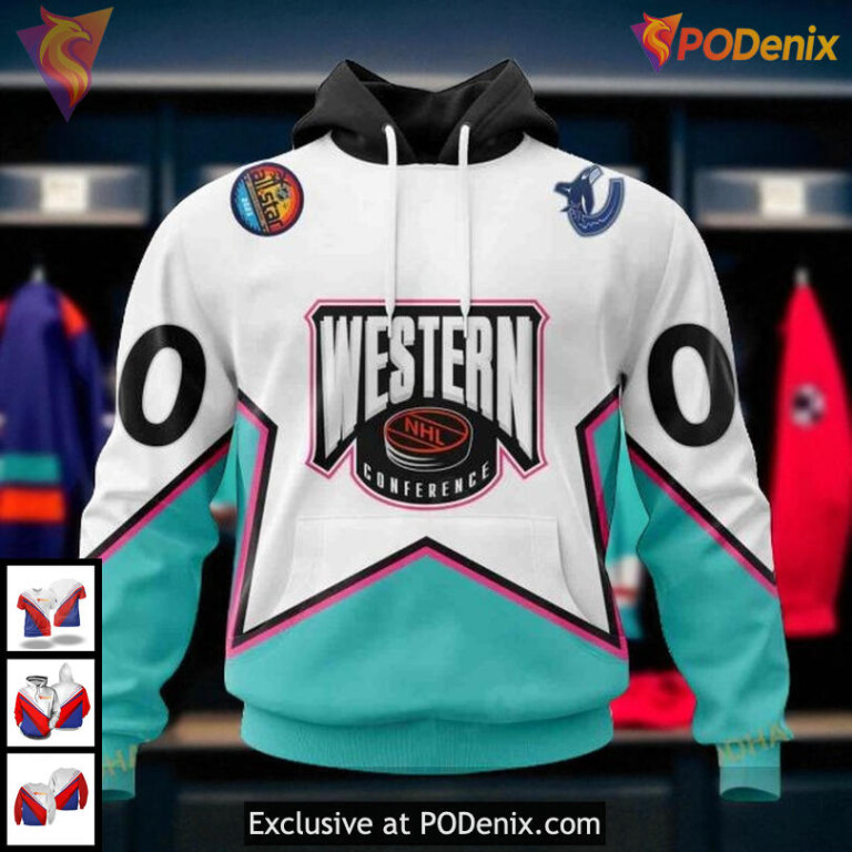 Vancouver Canucks 3D Hoodie Custom NHL Western Conference All Star 2025