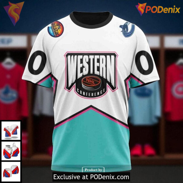 Vancouver Canucks 3D Hoodie Custom NHL Western Conference All Star 2025 - 2