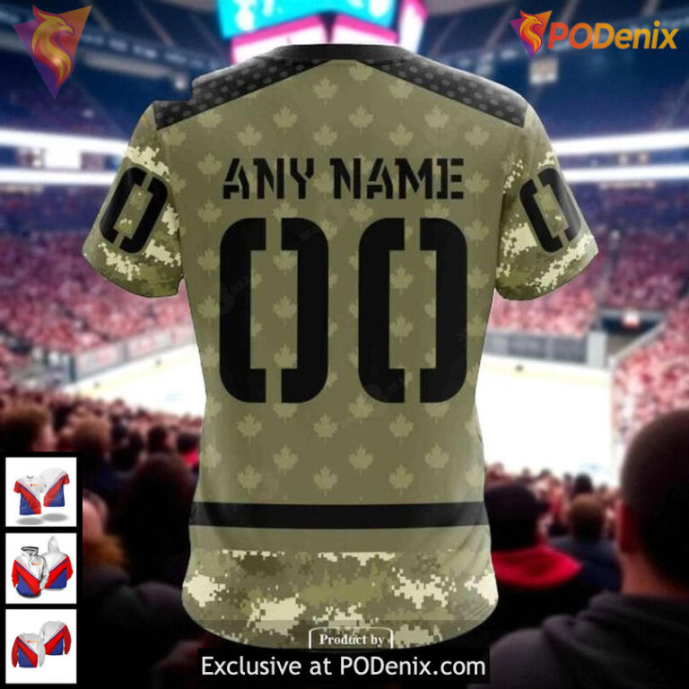 Vancouver Canucks Hoodie 3D All Over Print Camo Military NHL Appreciation Design - 3