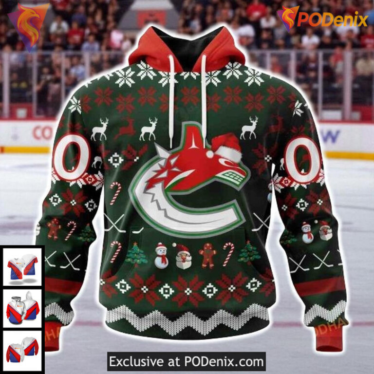 Vancouver Canucks Hoodie 3D All Over Print Christmas NHL Unisex Custom Design
