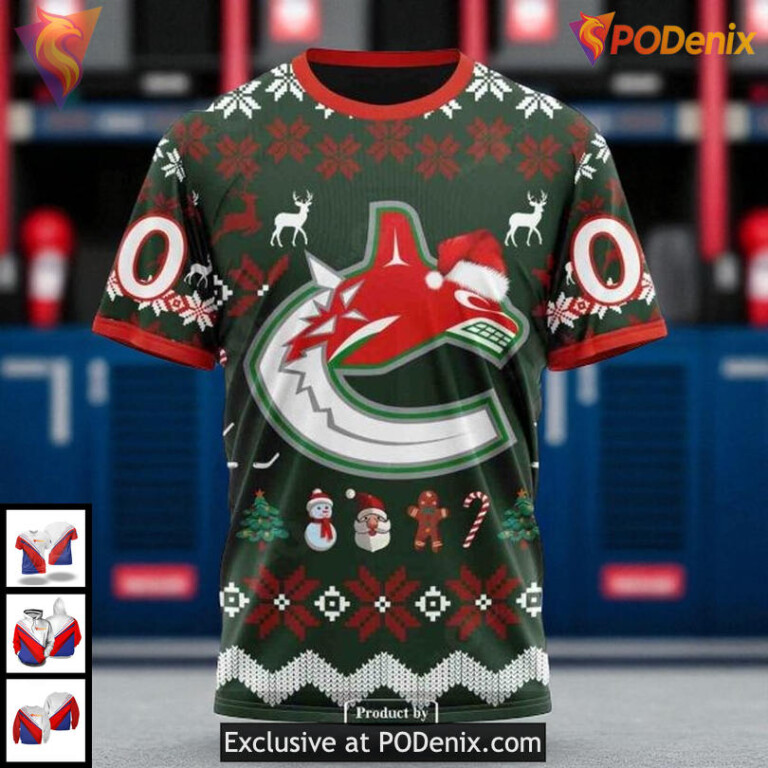 Vancouver Canucks Hoodie 3D All Over Print Christmas NHL Unisex Custom Design - 2