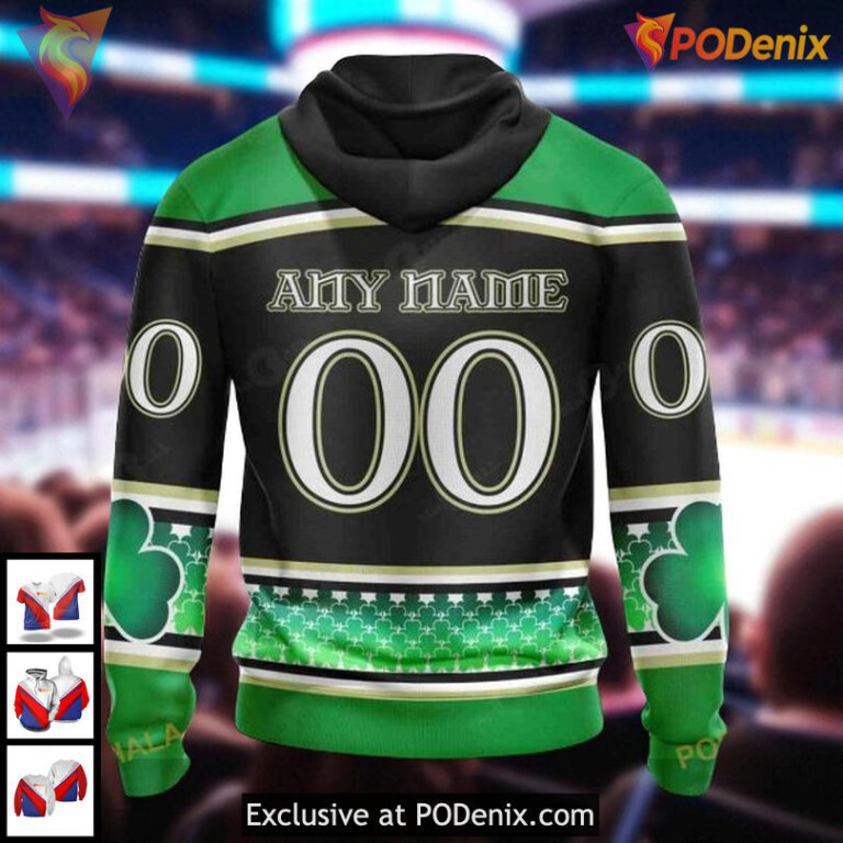 Vancouver Canucks Hoodie 3D All Over Print St Patricks Day Lucky Shamrock - 1