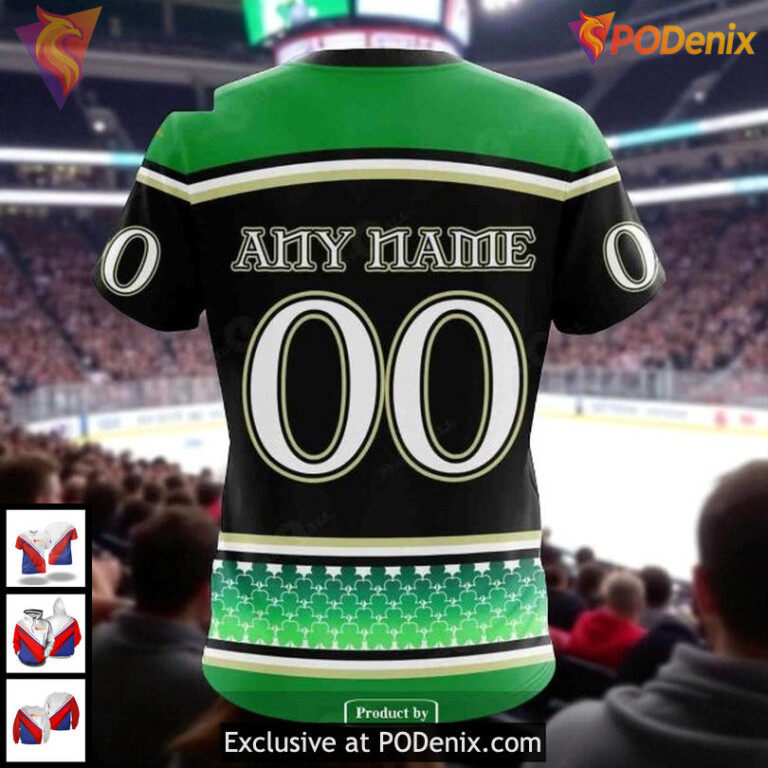 Vancouver Canucks Hoodie 3D All Over Print St Patricks Day Lucky Shamrock - 3