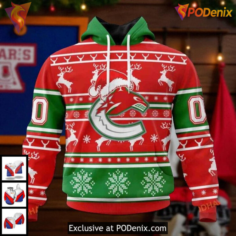 Vancouver Canucks Hoodie 3D Christmas NHL Unisex Custom All Over Print Design