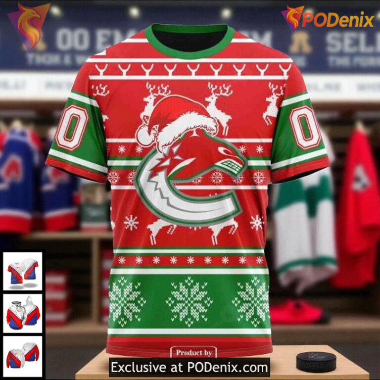 Vancouver Canucks Hoodie 3D Christmas NHL Unisex Custom All Over Print Design - 2