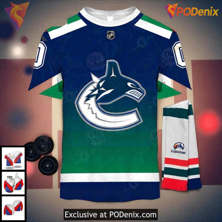 Vancouver Canucks Hoodie Custom Name Number Reverse Retro 3D Alternate Design - 2