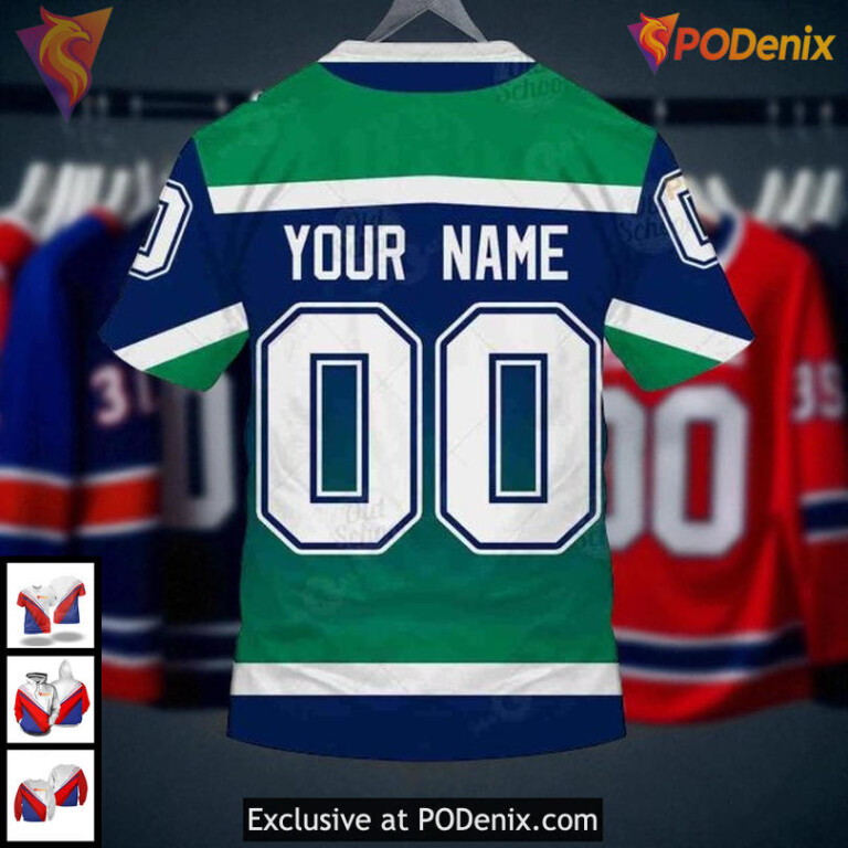 Vancouver Canucks Hoodie Custom Name Number Reverse Retro 3D Alternate Design - 4