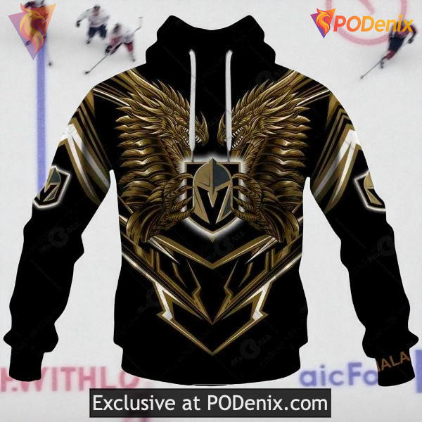 Vegas Golden Knights Dragon Hoodie 3D, Custom NHL Fan Edition Apparel