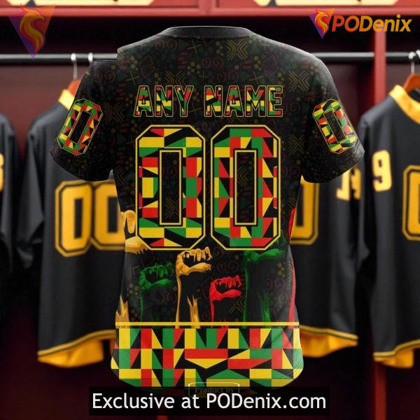 Vegas Golden Knights Hoodie Celebrate Black History Month Custom 3D Design Vegas Golden Knights Hoodie Celebrate Black History Month Custom 3D Design