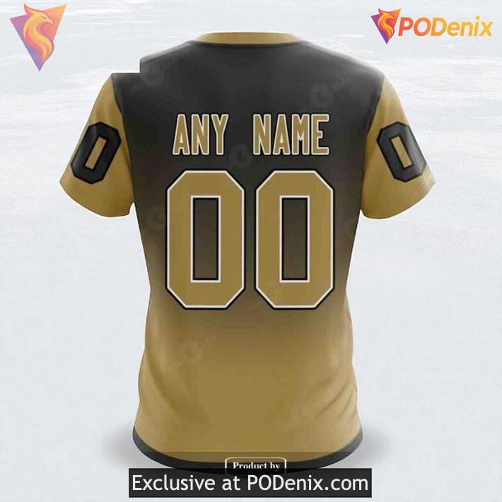 Vegas Golden Knights Hoodie Retro Gradient Custom Design NHL Fanwear 3D Vegas Golden Knights Hoodie Retro Gradient Custom Design NHL Fanwear 3D