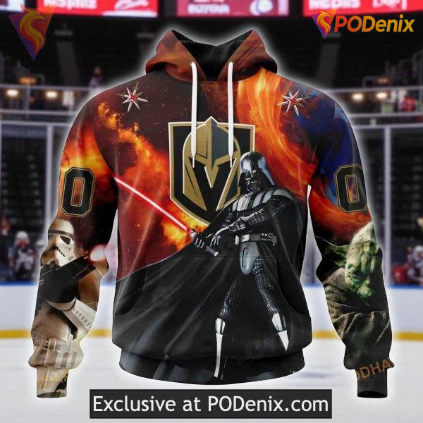 Vegas Golden Knights Hoodie X Star Wars Custom NHL 3D Design For Fans
