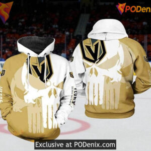 Vegas Golden Knights Skull Hoodie 3D NHL Fan Apparel, Limited Edition Design