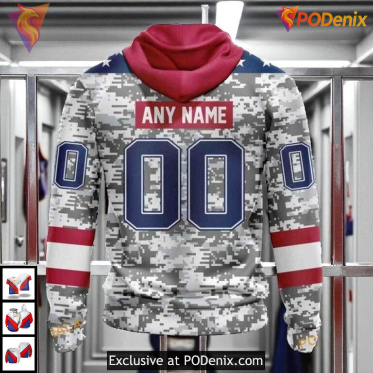 Veterans Day Camo Design Custom Florida Panthers Youth Hoodie NHL 3D - 1