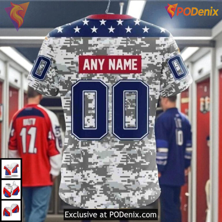 Veterans Day Camo Design Custom Florida Panthers Youth Hoodie NHL 3D - 3