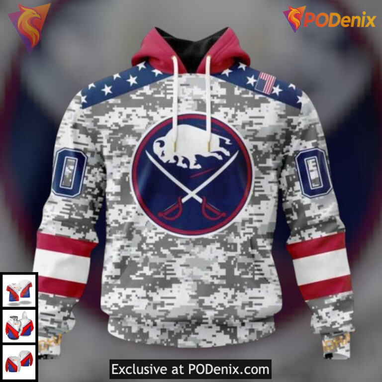 Veterans Day Camo Tribute NHL Buffalo Sabres Personalized 3D Hoodie Special Edition