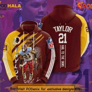 Washington Redskins Hoodie 3D Sean Taylor 21 Tribute, NFL Fan Gift Apparel