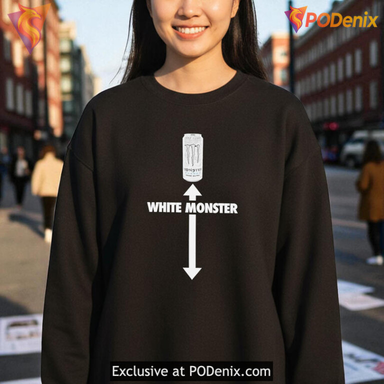 White Monster Shirt, Energy Drink Graphic Tee Inspired by Zero Ultra Style - 2