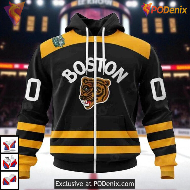 Winter Classic Custom NHL Boston Bruins Hoodie 3D Heritage Style Design - 1